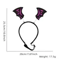 Halloween pet headband featuring purple glitter bat wings and adjustable strap for dogs - One Size / Bat Wings