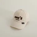 Cappellino da baseball in cotone beige per bambini con ricamo ONE'S e stile di strada - Taglia unica / Beige (Stile 1)