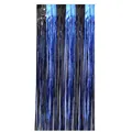 Tenda con frange in lamina blu e nera per la decorazione di fondali per feste - Patchwork Blu Nero