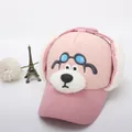 Cappello invernale rosa per bambini con muso di cucciolo e paraorecchie in pile - Bambini circa 3-10 anni / Rosa