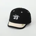 Kids baseball cap in black and beige with embroidered Est. Number 23 for ages 1-4 - 48-52cm (Adjustable) / Number 23 Black