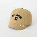 Khaki cotton baseball cap for toddlers with HI-BABY C embroidery and short brim - 48-52cm (Adjustable) / HI!-BABY C Khaki