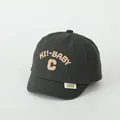 Dark grey cotton baseball cap for toddlers featuring 'HI!-BABY C' embroidery - 48-52cm (Adjustable) / HI!-BABY C Army Green