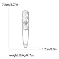 Spilla per scialle in argento con perle bianche e accenti in strass scintillanti - Stile Spilla con Perle e Strass / Argento