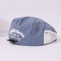 Blue kids mesh beret hat with NICE DAY embroidery and adjustable drawstring toggle - GhzKalees Style (Style 2) / Blue