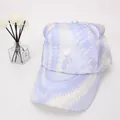 Tie-dye baseball cap for girls with 3D cat ears and heart embroidery in light purple and white - Kids 3-10 Years 48-54CM / Tie-Dye Purple Cat Ears Style (Fig 2)