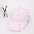 Berretto da baseball rosa per bambini con motivi arcobaleno colorati e visiera - Bambini 3-10 Anni 48-54CM / Pink Rainbow Print Style