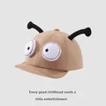 Schattige kaki baby baseballpet met grote cartoonogen en 3D-antennes voor kleuters - Peuter 45-48CM / Khaki