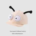 Schattige beige baby baseballpet met 3D-antennes en grote ogen voor peuters - Peuter 45-48CM / Beige