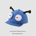 Blaue Baby-Baseballkappe mit Cartoon-Augen und niedlichem 3D-Antennen-Design - Kleinkinder 45-48CM / Blau