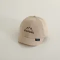 Beige kids soft brim baseball cap with mountain embroidery for toddlers ages 1-4 - Infant 48-50CM / Khaki