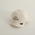 Short brim baby baseball cap in cream white with mountain embroidery for 1-4 years - Infant 48-50CM / Beige