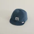 Waffel-Baby-Baseballkappe in Dunkelblau mit elfenbeinfarbener M-Stickerei und weichem Schirm - 46cm-48cm / Blau