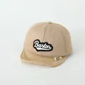 Beige baby baseball cap with soft corduroy brim and Baston letter patch embroidery - 0-36 Months (45-48cm) / Baston Style Khaki