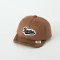 Brown infant baseball cap with velvet finish and Baston embroidery patch - 0-36 Months (45-48cm) / Baston Style Coffee