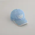 Detail der blauen atmungsaktiven Mesh-Baseballkappe mit Western Clothes Stickerei - Kinder 3-10 Jahre 50-54CM / Himmelblau