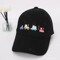 Schwarze Kinder Basecap mit Netz und bunten Baustellenfahrzeug-Stickereien für Jungen - 47-52cm / Kleines Auto Schwarz