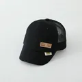 Zwarte mesh baseballpet voor kinderen met schattige beer lederen patch design - 2-5 Jaar Oud / Stijl 3 Zwart