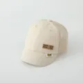 Toddler summer mesh baseball cap in beige with cute bear patch and breathable back - 2-5 Years Old / Style 3 Beige