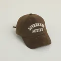 Casquette de baseball marron foncé pour enfants avec broderie blanche Lively and Active - Taille Unique Enfant / Vert Militaire