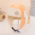 Gorro de aviador de invierno para niños en color naranja brillante con forro de felpa - 3-8 Años / Amarillo