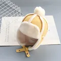 Dettaglio del cappello da aviatore invernale giallo con calda fodera in finta pelliccia - Circonferenza Testa 47-52CM / Giallo