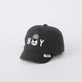 Dark gray kids baseball cap with embroidered BOY lettering and bear logo detail - 48-52cm / Bear BOY Army Green