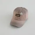 Close-up of vintage gradient baseball cap featuring starfish charm and distressed details - Kids 3-8Y (48-53CM) / Vintage Gradient Brown