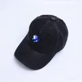 Kids black denim baseball cap with a cute cartoon blue fish embroidery patch - Baby Ages Two To Eight / Shark Embroidery Style (Style One Black Denim) / Black Denim