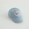 Kinder Baseballkappe in Hellblau mit Herz-Patch Bestickung und trendigem Sonnenschutz - 50-52CM / Hellblauer Denim
