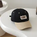 Two-tone kids baseball cap in black and beige featuring LDO SURPRISE embroidery - Kids 50-54cm / Black LDO SURPRISE (Style 4)