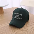 Klassische dunkelgrüne Kinder-Baseballkappe mit weißer Save the Earth-Stickerei vorne - Kinder Einheitsgröße / Dunkelgrün