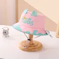 Chapeau bob rose pour enfants avec motif tigre mignon et bordure ondulée menthe - Enfants 2-6 Ans / Rose