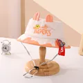 Cappello a secchiello beige e arancione per bambini con tigre e sottogola regolabile - Bambini 2-6 Anni / Beige