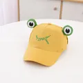 Gelbe Kinder-Baseballkappe mit 3D-Froschaugen und LIKE FROG Stickerei-Dekoration - Kleinkinder 50-52CM 3-6 Jahre alt / Gelb