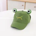 Grüne Kinder-Baseballkappe mit süßen Froschaugen und gelber Bestickung - Grün