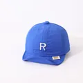 Quick-dry blue baby baseball cap with white letter R embroidery and soft brim detail - Letter R Style / Royal Blue (Letter R)