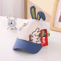 Cute baby rabbit mesh baseball cap with long ears for sun protection ages 1 to 4 years - Toddler Adjustable Size / Blue