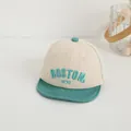 Infant mesh baseball cap in beige and green featuring BOSTON 1630 3D embroidery - 45-48cm / Grass Green Brim