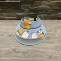 Light blue kids sun visor hat with cute cartoon bears and UPF 50+ protection - Children (3-15 Years) / Sky Blue
