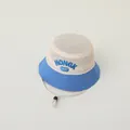 Blue and beige kids bucket hat with HONGK 1997 embroidery and breathable mesh top - Kids 2-6 Years 48-52CM / Sky Blue
