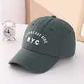 Gorra de béisbol para niños verde oscuro con tejido de espiga y bordado blanco - Niños 3-10 Años (50-54CM) / Verde Militar