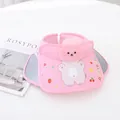 Pink kids open top sun hat with cute 3D bunny decoration and adjustable side brim - Kids One Size / Bear Pink