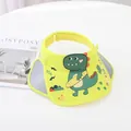 Kids yellow open-top sun hat with cartoon dinosaur and retractable side visors - Kids One Size / Yellow Dinosaur