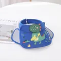 Kids navy open top sun hat with cartoon dinosaur and skateboards decoration - Kids One Size / Little Dinosaur Royal Blue