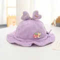 Cappello da sole per neonati viola chiaro con trama a nido d'ape e decori 3D - Bambini 1-4 Anni 48-52CM / Stile 1 Viola