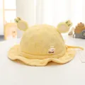 Cappello da sole giallo per neonati in maglia a nido d'ape con graziose orecchie - Bambini 1-4 Anni 48-52CM / Stile 2 Giallo