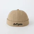 Gorro docker caqui para niños en algodón con bordado negro de Los Ángeles sin borde - 1-3 Años / Caqui