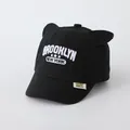 Casquette noire pour enfants avec oreilles de chat et broderie Brooklyn 2-5 ans - Taille Bambin / Noir
