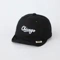 Berretto da baseball nero in cotone per neonati con ricamo Chicago e visiera morbida - Bambino 10-30 Mesi / Nero